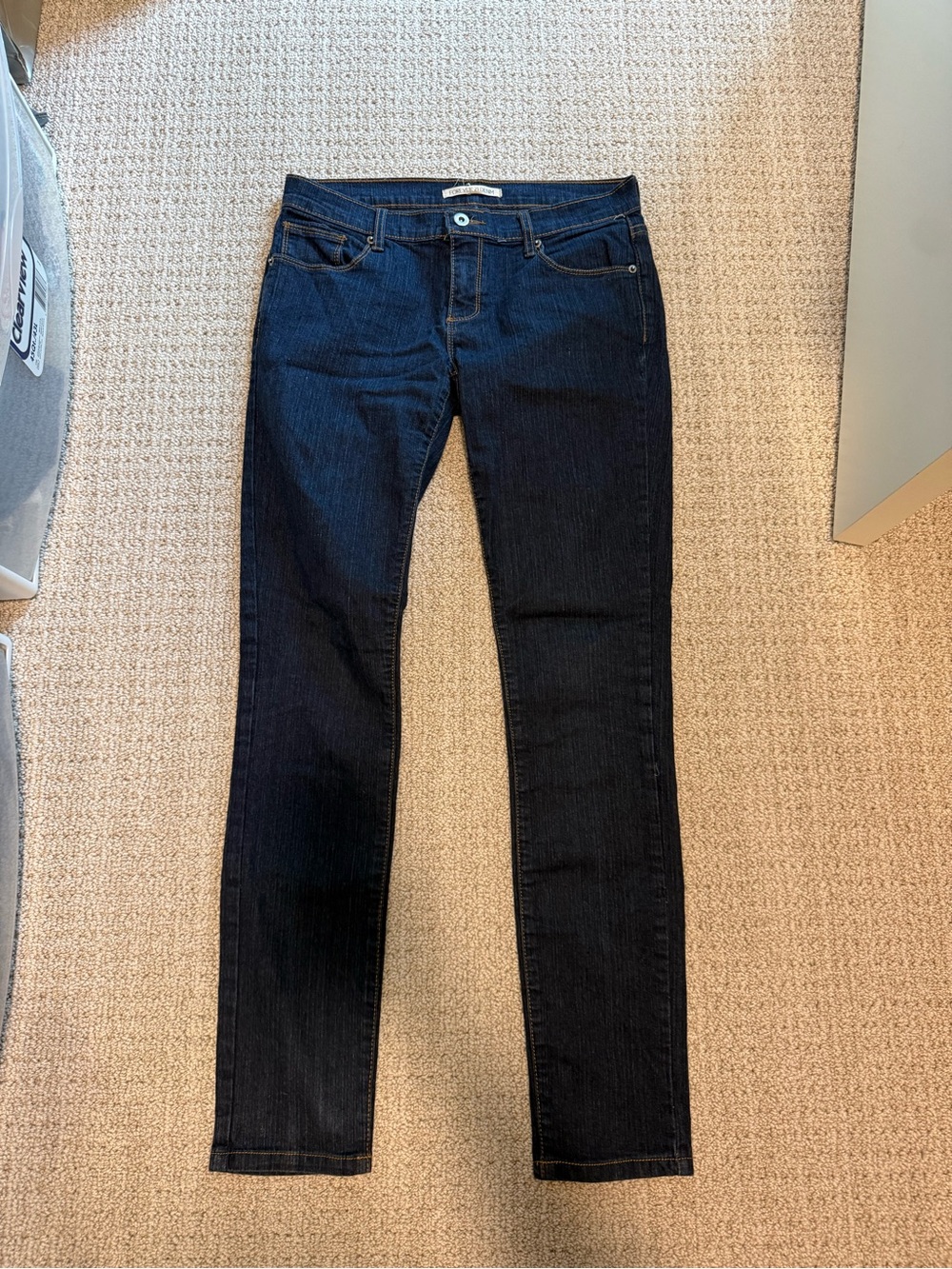 Dark Blue Women's Slim Straight Jeans